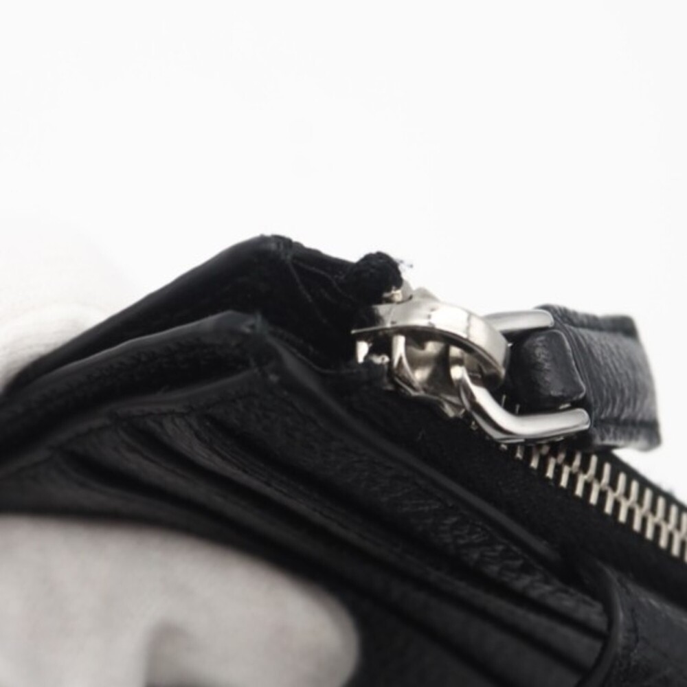 PRADA Vitello Micrograin Triangle Compact Wallet … - image 16